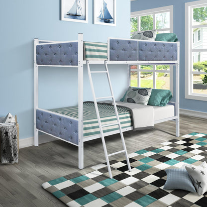 Upholstered Twin over twin bunk bed